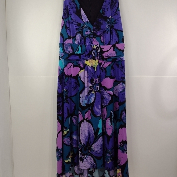 AGB women's strapless floral print dress size (M) - Picture 4 of 16